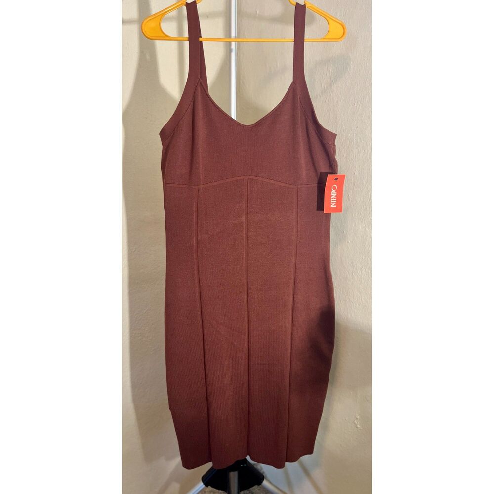 Intempo brand bodycon midi dress Brown NWT Size XXL